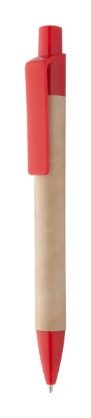 Reflat recycled paper ballpoint pen Natural Red