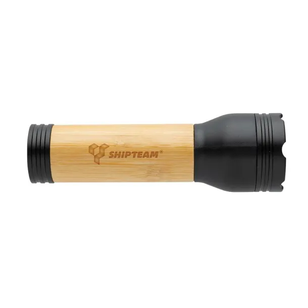  Lucid 3W RCS certified recycled plastic & bamboo torch - XD Collection Black Brown