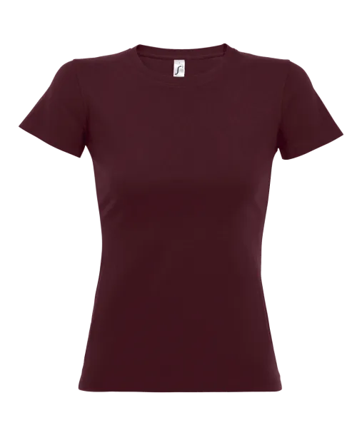 SOL'S IMPERIAL ženska majica kratkih rukava s okruglim ovratnikom, 190 g/m2 - SOL'S burgundac
