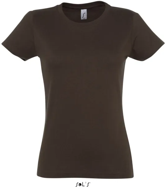  SOL'S IMPERIAL WOMEN - ROUND COLLAR T-SHIRT - SOL'S Chocolate