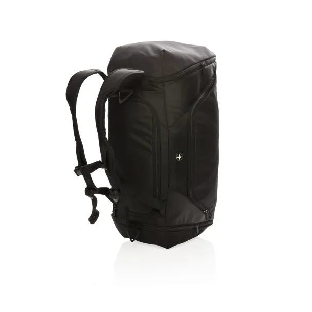  Swiss Peak RFID sports duffle & backpack - Swiss Peak Black 