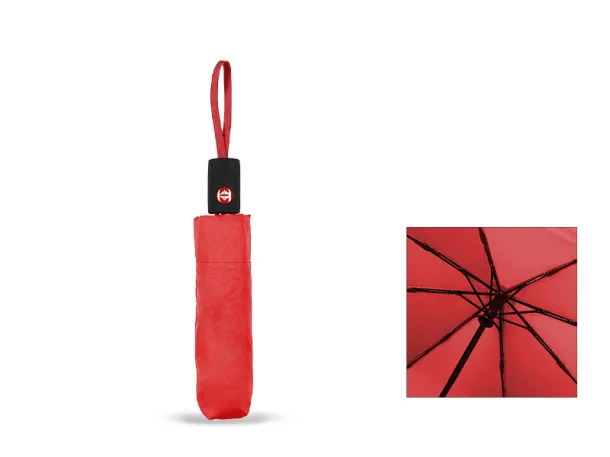 FIORE Folded umbrella with automatic openning - CASTELLI Red