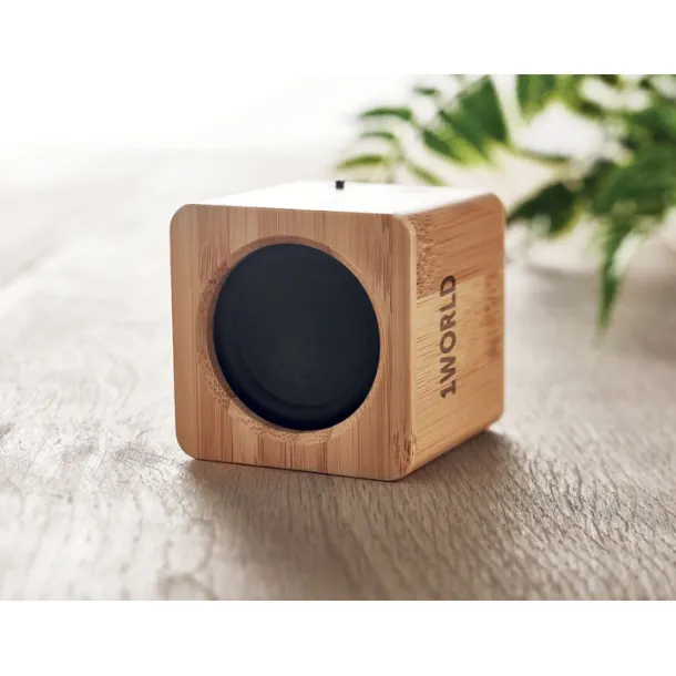 AUDIO 3W wireless bamboo speaker Wood