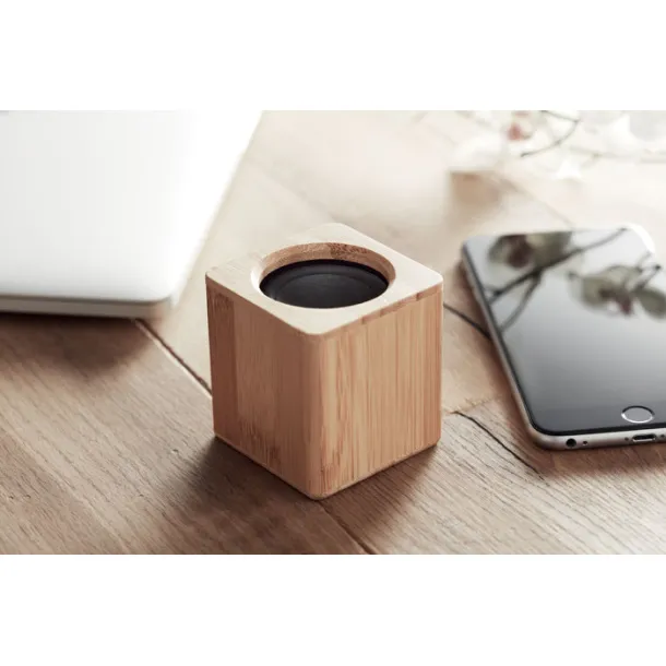 AUDIO 3W wireless bamboo speaker Wood