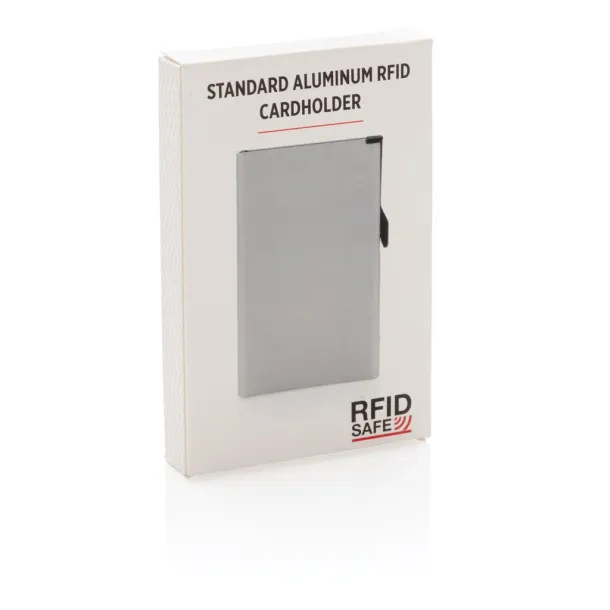  standardni aluminijski držač kartica s RFID zaštitom protiv skeniranja - XD Collection Srebrna 