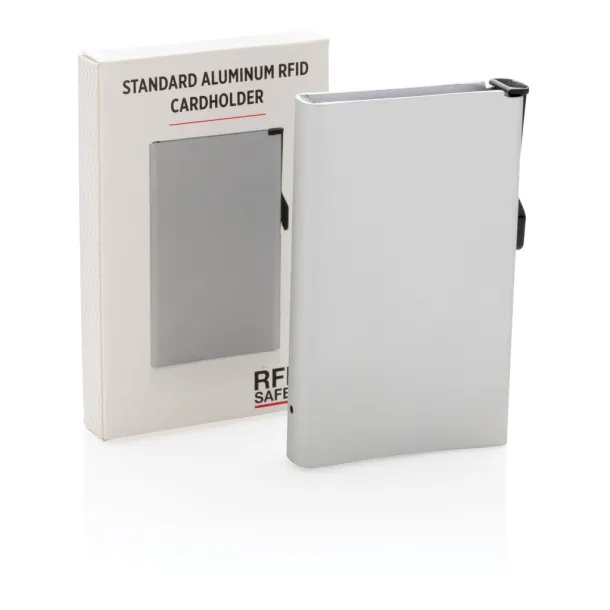  standardni aluminijski držač kartica s RFID zaštitom protiv skeniranja - XD Collection Srebrna 