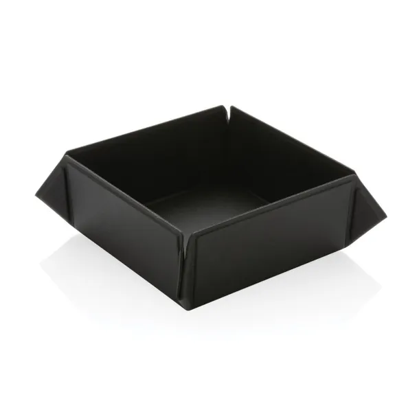  Swiss Peak RCS recycled PU foldable magnetic storage tray - Swiss Peak Black 