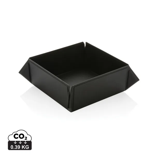  Swiss Peak RCS recycled PU foldable magnetic storage tray - Swiss Peak Black 