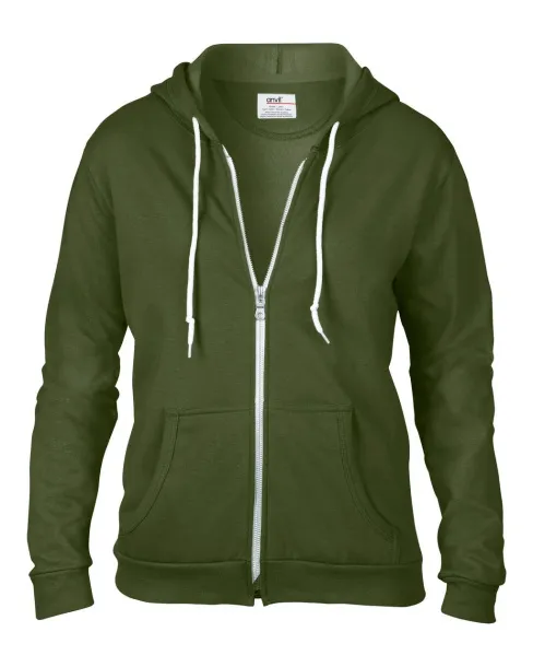  WOMEN'S FULL-ZIP HOODED FLEECE - Anvil City Green