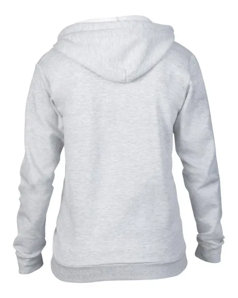  Ženska hoodica s patentom - Anvil Heather Grey