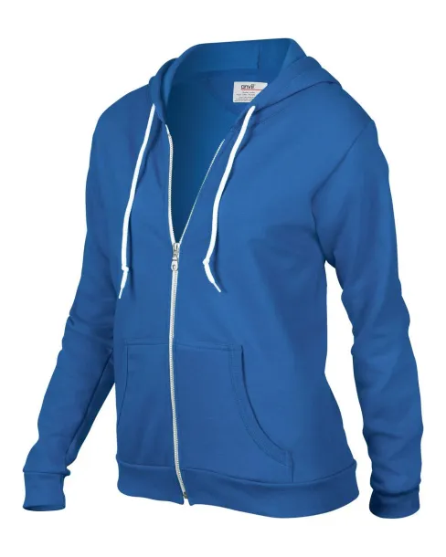  WOMEN'S FULL-ZIP HOODED FLEECE - Anvil Royal blue