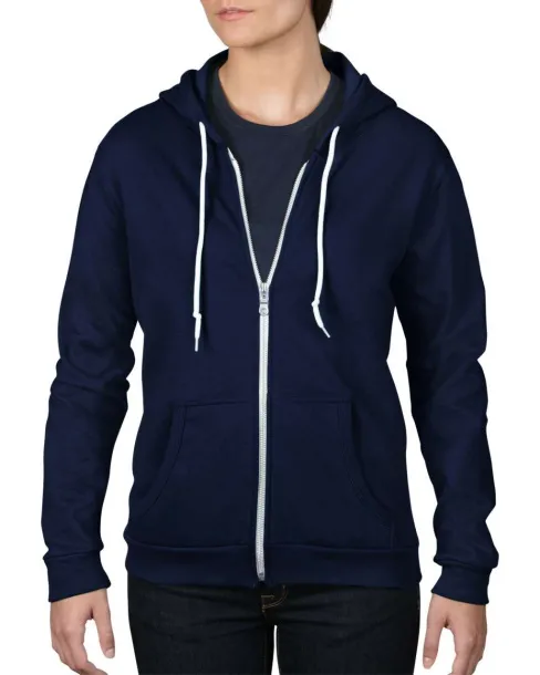  WOMEN'S FULL-ZIP HOODED FLEECE - Anvil Navy