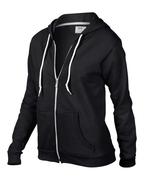 WOMEN'S FULL-ZIP HOODED FLEECE - Anvil Black