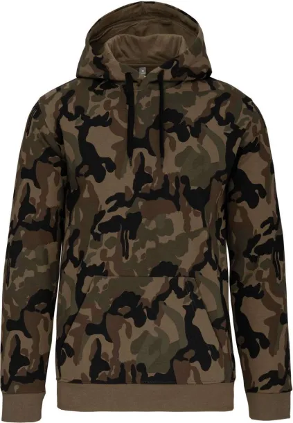  MEN’S HOODED SWEATSHIRT - Kariban Olive Camouflage #585749