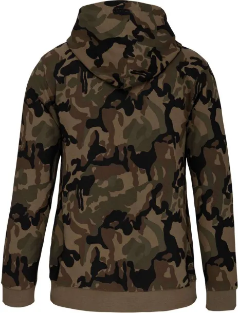  MEN’S HOODED SWEATSHIRT - Kariban Olive Camouflage #585749