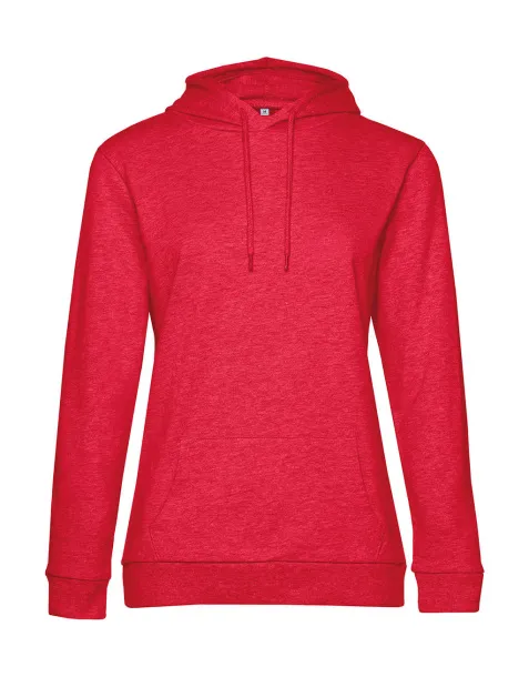  Ženski frotirni hoodie, 280 g/m² - B&C Heather Red