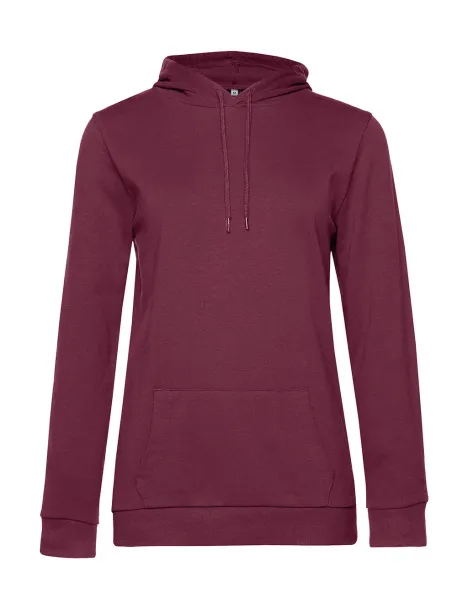  Ženski frotirni hoodie - B&C Wine