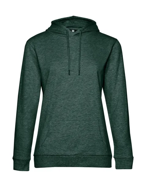  Ženski frotirni hoodie, 280 g/m² - B&C Heather Dark Green