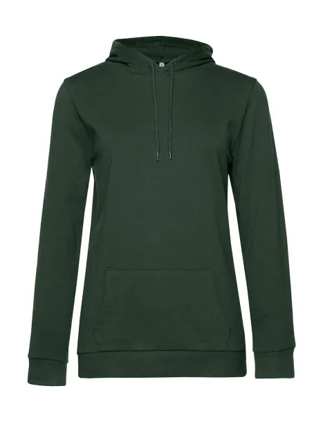  Ženski frotirni hoodie, 280 g/m² - B&C Šumski zelena