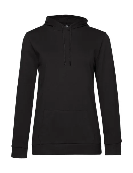  Ženski frotirni hoodie - B&C Black Pure