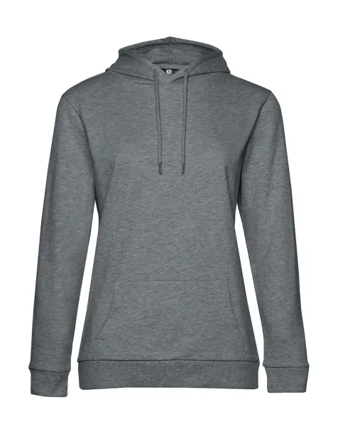  Ženski frotirni hoodie, 280 g/m² - B&C Heather Mid Grey