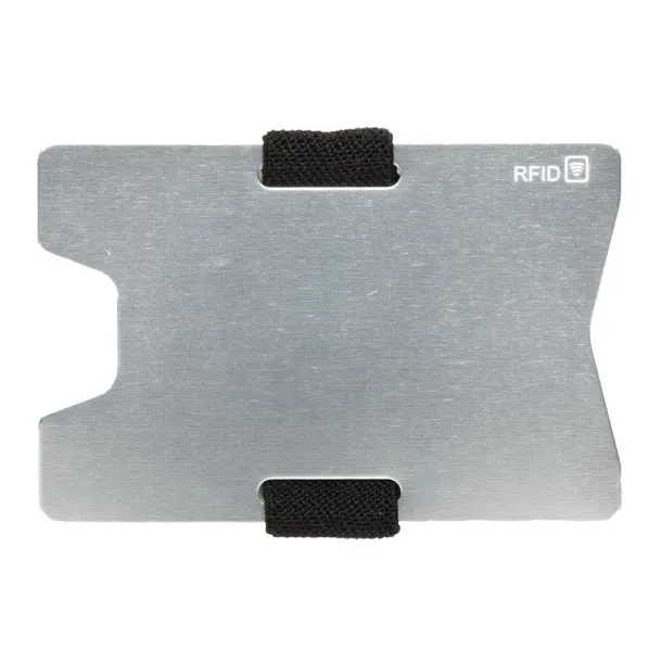  aluminijski minimalistički novčanik s RFID zaštitom protiv skeniranja Srebrna Crna