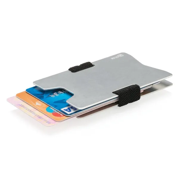  Aluminium RFID anti-skimming minimalist wallet Silver Black