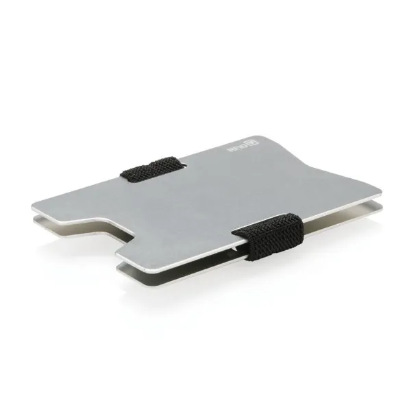  aluminijski minimalistički novčanik s RFID zaštitom protiv skeniranja Srebrna Crna
