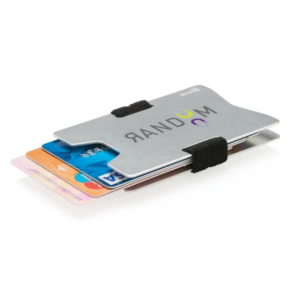  Aluminium RFID anti-skimming minimalist wallet Silver Black