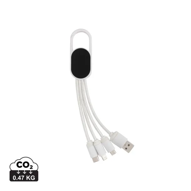  4-in-1 cable with carabiner clip - XD Collection White 