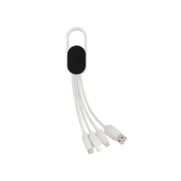  4-in-1 cable with carabiner clip - XD Collection White 