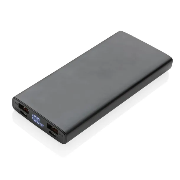  Aluminijska prijenosna baterija - 18 W, 10 000 mAh - XD Collection Crna