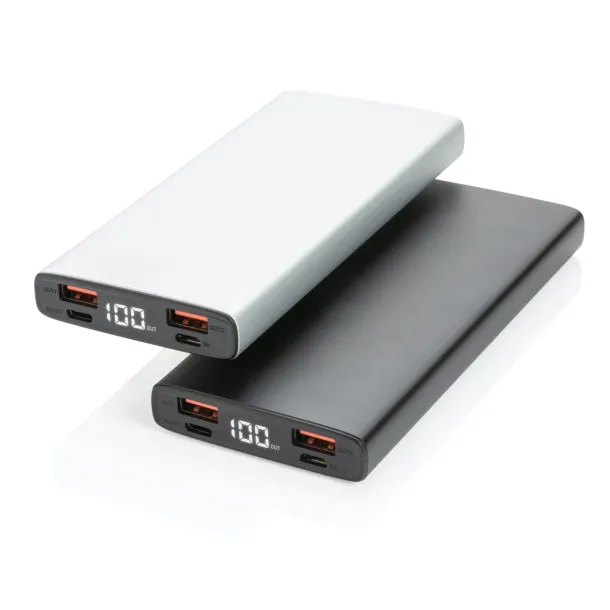 Aluminijska prijenosna baterija - 18 W, 10 000 mAh - XD Collection Crna
