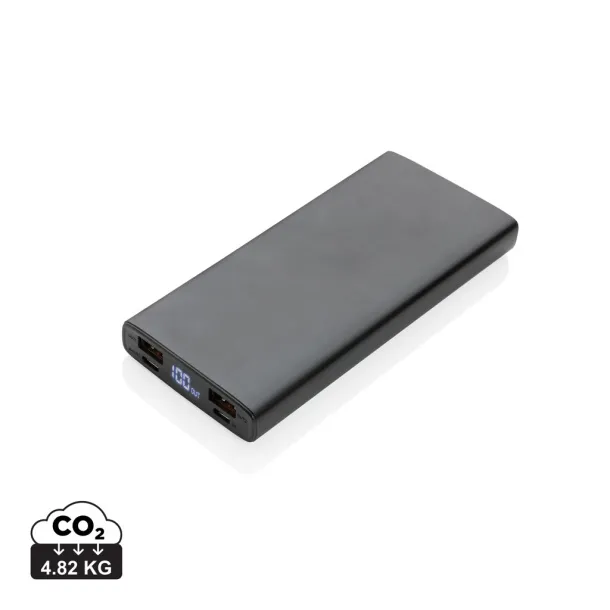  Aluminijska prijenosna baterija - 18 W, 10 000 mAh - XD Collection Crna