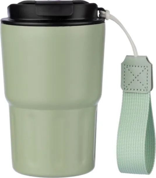  Stainless steel double walled mug Louisa light green