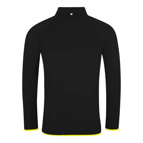  MEN'S COOL 1/2 ZIP SWEAT - Just Cool Jet Black Electric Yellow