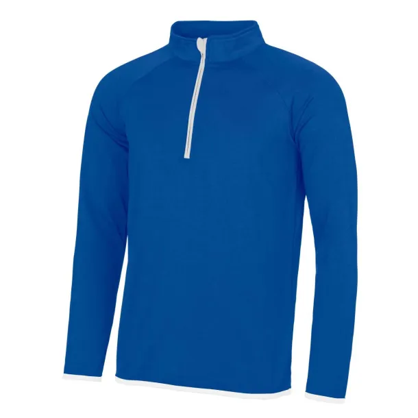  MEN'S COOL 1/2 ZIP SWEAT - Just Cool Royal blue White