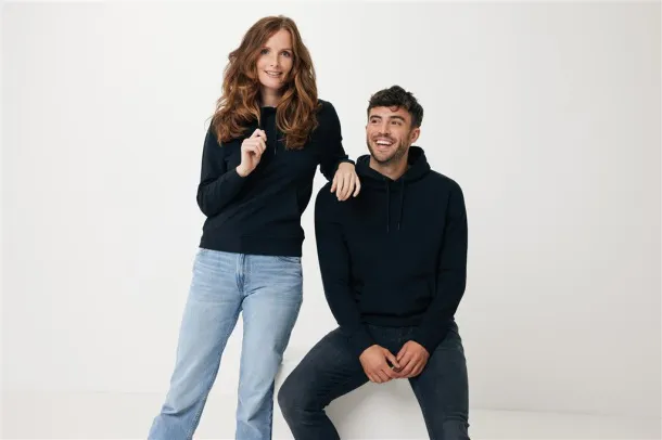  Iqoniq Rila unisex lagani hoodie od recikliranog pamuka, 280 g/m² - iqoniq Crna