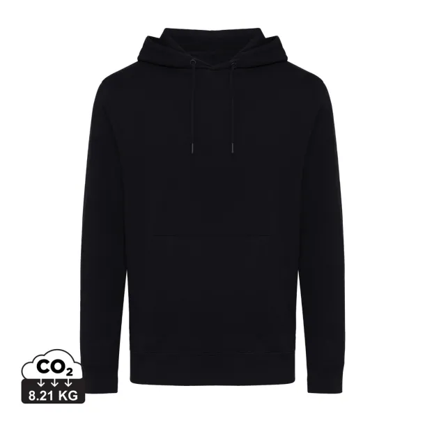  Iqoniq Rila unisex lagani hoodie od recikliranog pamuka, 280 g/m² - iqoniq Crna