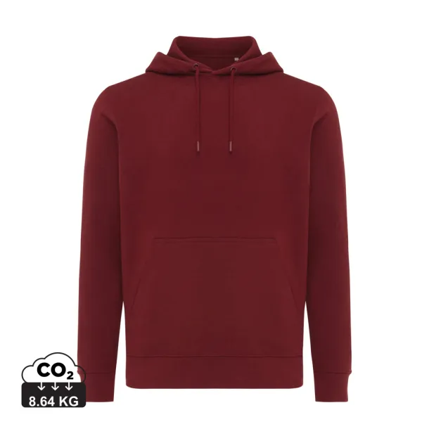  Iqoniq Rila unisex lagani hoodie od recikliranog pamuka - iqoniq burgundy