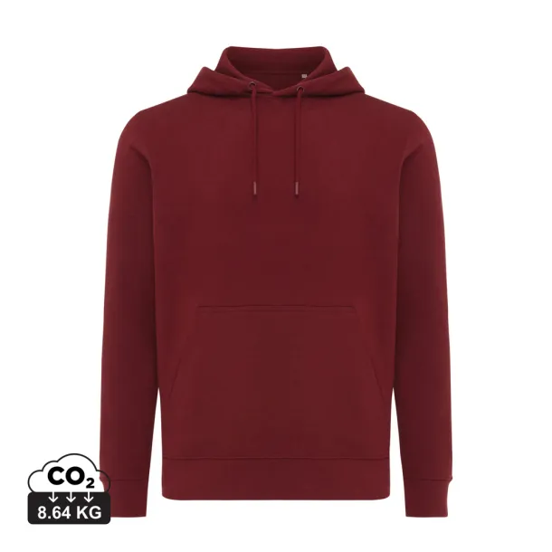  Iqoniq Rila unisex lagani hoodie od recikliranog pamuka, 280 g/m² - iqoniq burgundy
