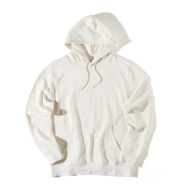  Iqoniq Rila lightweight recycled cotton hoodie - iqoniq white 