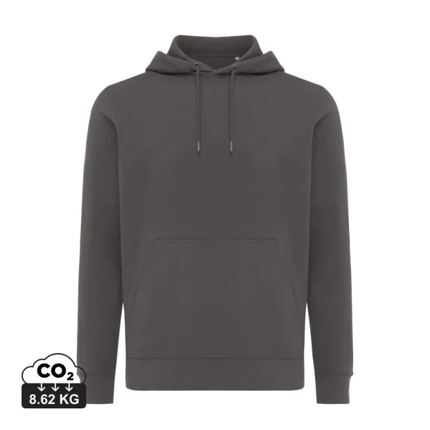  Iqoniq Rila lightweight recycled cotton hoodie - iqoniq anthracite