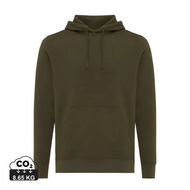  Iqoniq Rila lightweight recycled cotton hoodie - iqoniq khaki