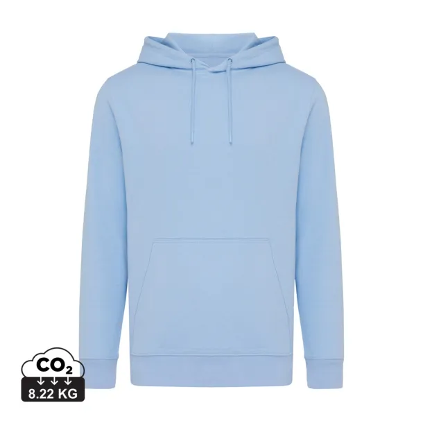  Iqoniq Rila lightweight recycled cotton hoodie - iqoniq sky blue