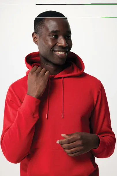  Iqoniq Rila unisex lagani hoodie od recikliranog pamuka, 280 g/m² - iqoniq Crvena