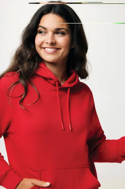  Iqoniq Rila unisex lagani hoodie od recikliranog pamuka, 280 g/m² - iqoniq Crvena