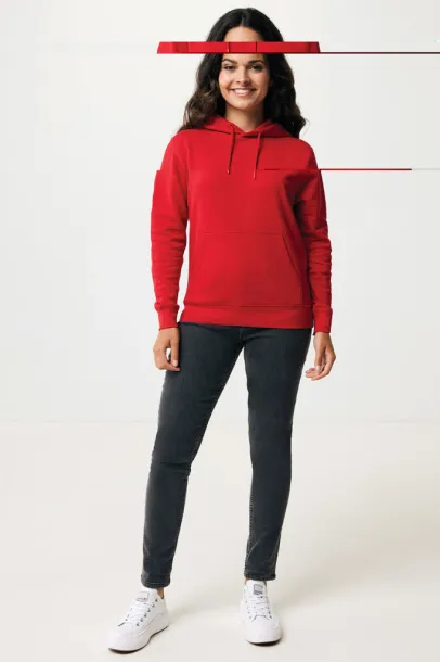 Iqoniq Rila unisex lagani hoodie od recikliranog pamuka, 280 g/m² - iqoniq Crvena