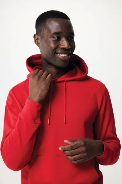  Iqoniq Rila unisex lagani hoodie od recikliranog pamuka - iqoniq Red 