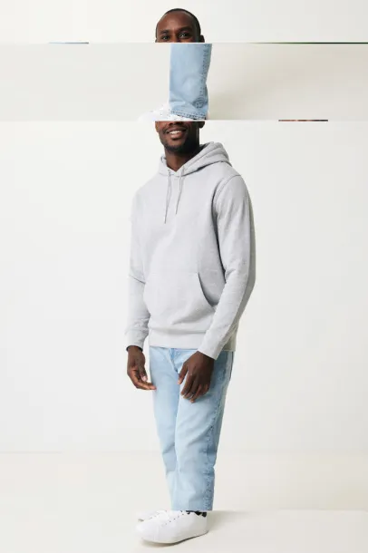  Iqoniq Rila lightweight recycled cotton hoodie - iqoniq light heather grey